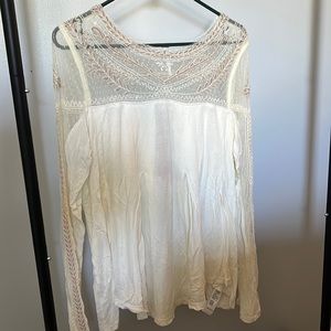 Brand New Free People Embroidered Long-Sleeve